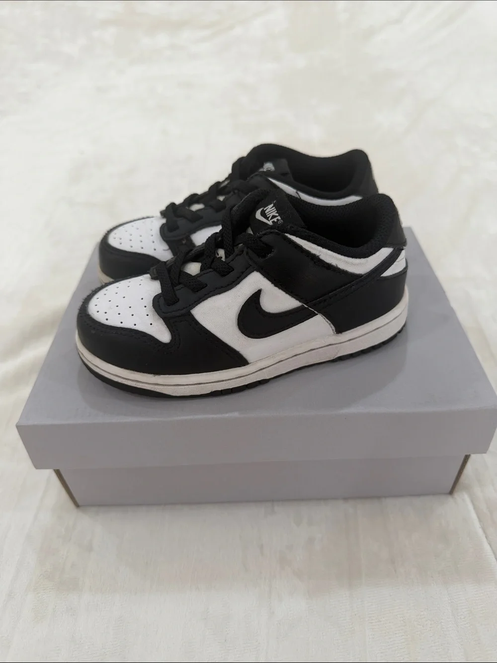 Nike Kids Black and White Low-Top Sneakers